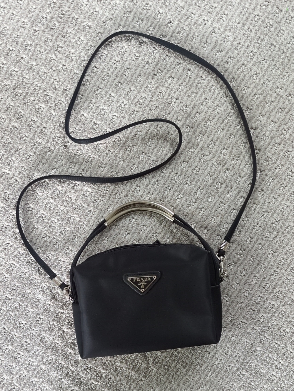 ADORABLE Black Nylon Mini Bag With Detachable Strap - Picture 6 of 6